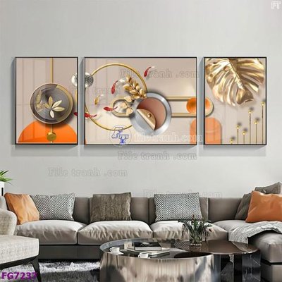 Hình ảnh file gốc File bộ tranh tráng gương hiện đại FG7237 (chất lượng cao)