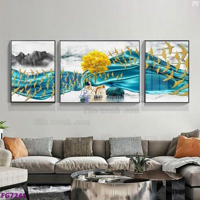 File PSD File bộ tranh tráng gương hiện đại FG7241 (bản gốc) độ phân giải cao