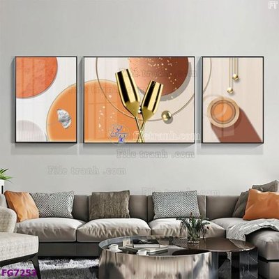 Tải file gốc File bộ tranh tráng gương hiện đại FG7253 (in không vỡ ảnh)