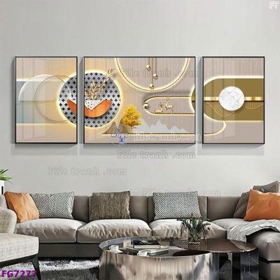 Download file gốc File bộ tranh tráng gương hiện đại FG7277 (in mica) trong suốt