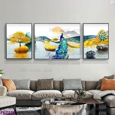 File gốc in ấn File bộ tranh tráng gương hiện đại FG7320 (sẵn sàng tải về)