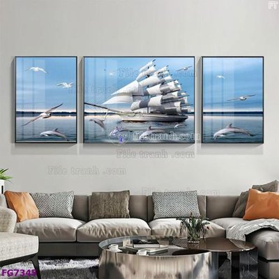 File gốc File bộ tranh tráng gương hiện đại FG7345 (ảnh rõ nét) để in