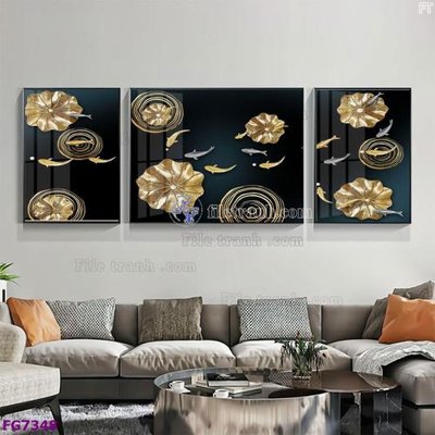 File gốc File bộ tranh tráng gương hiện đại FG7348 (cho in 3D) độc đáo