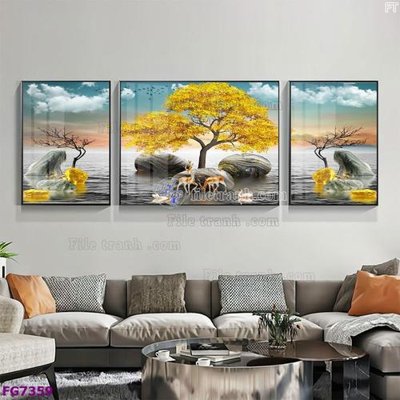 File tranh quảng cáo File bộ tranh tráng gương hiện đại FG7359 (file gốc) chuyên nghiệp