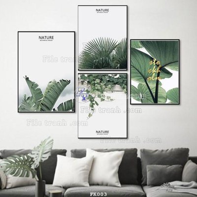 File gốc File tranh hiện đại pha lê gương FK003 (in lụa) hoa văn cổ điển