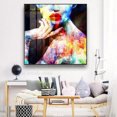 File in trần File tranh hiện đại pha lê gương FK099 (bản gốc) đại dương