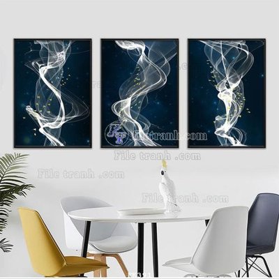 File in trần File tranh hiện đại pha lê gương FK391 (bản gốc) mây trời