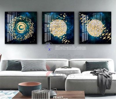 File tranh in mica File tranh hiện đại pha lê gương FK407 (độ phân giải cao)