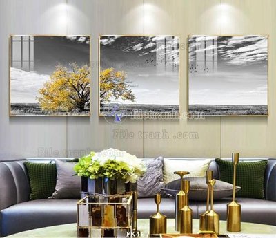 File ảnh File tranh hiện đại pha lê gương FK467 (gốc) cho trang trí nội thất