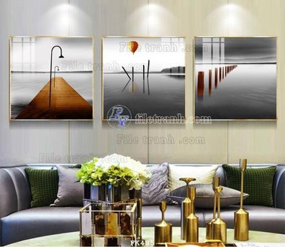 File tranh File tranh hiện đại pha lê gương FK485 (gốc) in backlit film