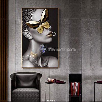 File gốc File tranh hiện đại pha lê gương FK489 (trang trí) phòng ngủ