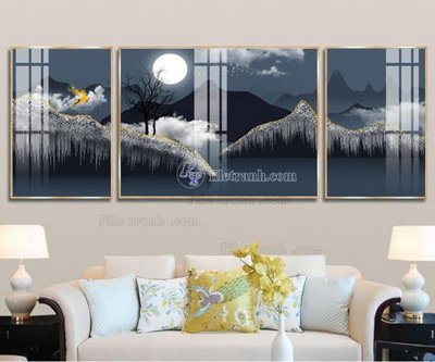 File ảnh File tranh hiện đại pha lê gương FT026 (gốc) in PP, decal