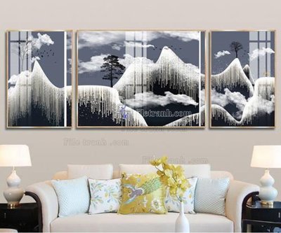 File tranh in tráng gương File tranh hiện đại pha lê gương FT027 (siêu nét)