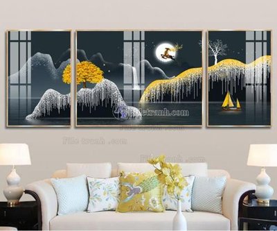 File in ấn File tranh hiện đại pha lê gương FT031 (bản gốc) sắc nét