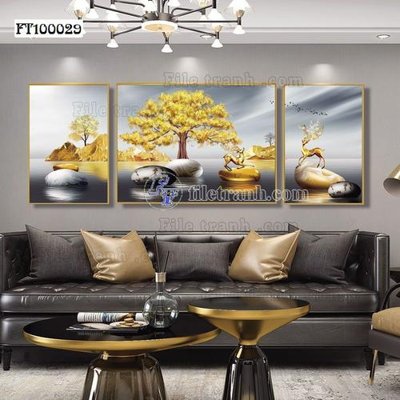 File in trần File tranh hiện đại pha lê gương FT100029 (file gốc) hoa văn 3D