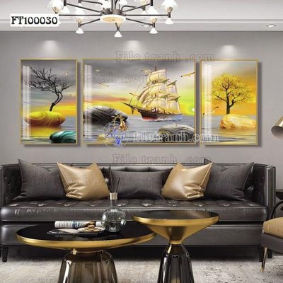 File tranh File tranh hiện đại pha lê gương FT100030 (bản gốc) treo phòng ăn