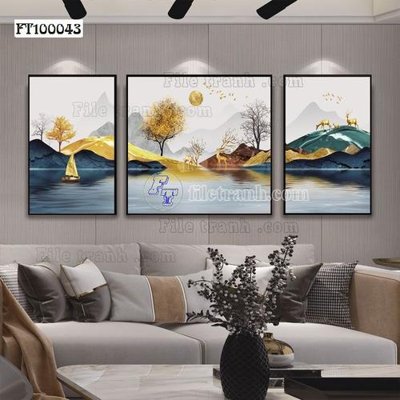 File ảnh File tranh hiện đại pha lê gương FT100043 (gốc) in standee