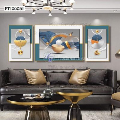 Hình ảnh file gốc File tranh hiện đại pha lê gương FT100091 cho in UV