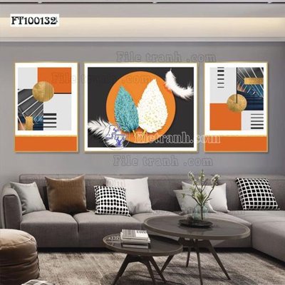 File in lụa File tranh hiện đại pha lê gương FT100132 (phong cảnh) File tranh hiện đại pha lê gương FT100132