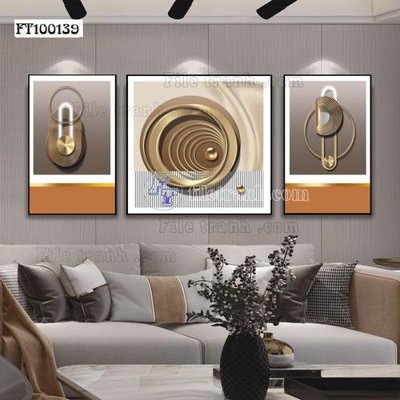 File tranh File tranh hiện đại pha lê gương FT100139 (bản gốc) in canvas