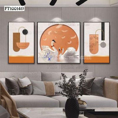 File tranh File tranh hiện đại pha lê gương FT100141 (gốc) chủ đề trẻ em