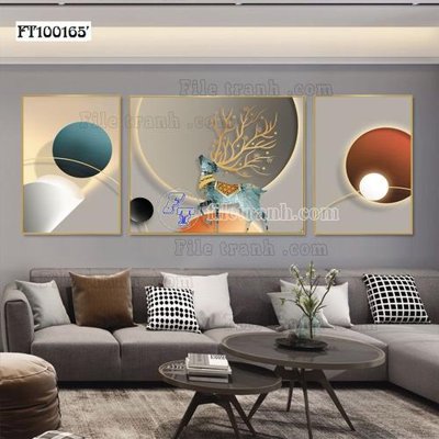 File tranh File tranh hiện đại pha lê gương FT100165 (gốc) chủ đề trừu tượng