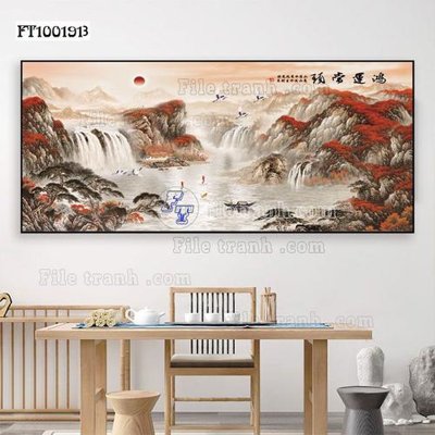 File gốc File tranh hiện đại pha lê gương FT100191 (in mica) làm quà tặng