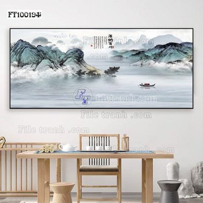 File in ấn File tranh hiện đại pha lê gương FT100194 chuyên nghiệp