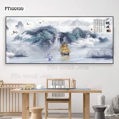 File tranh gốc File tranh hiện đại pha lê gương FT100199 (bản đẹp) độc quyền