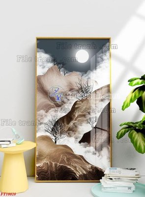 Ảnh gốc File tranh bộ hiện đại FT10020 (độ nét cao) in mica