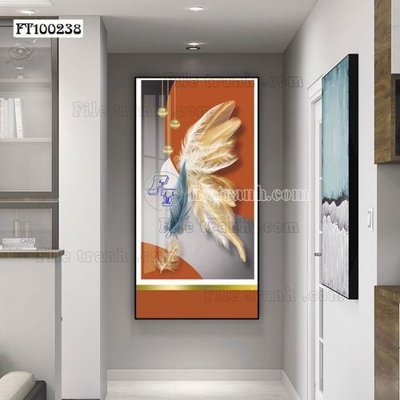 File tranh gốc File tranh hiện đại pha lê gương FT100238 (bản đẹp) độc quyền