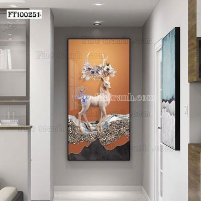 File gốc File tranh hiện đại pha lê gương FT100251 (in tráng gương) sang trọng