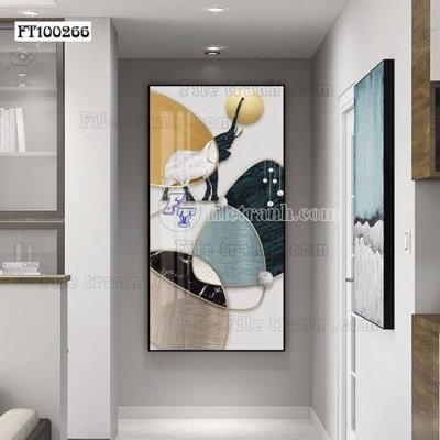 File gốc File tranh hiện đại pha lê gương FT100266 (in mica) cắt laser