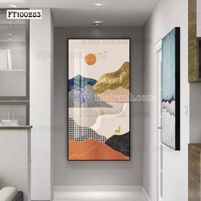 File in ấn File tranh hiện đại pha lê gương FT100283 (bản gốc) chất lượng cao