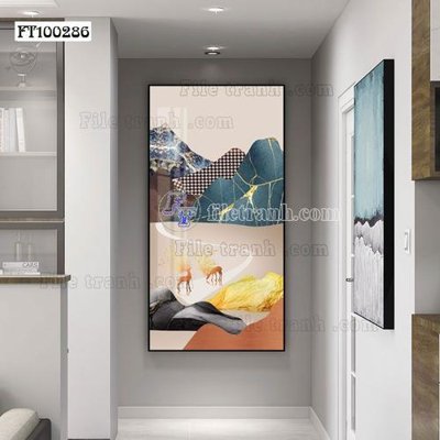 File gốc File tranh hiện đại pha lê gương FT100286 (in tráng gương) ốp tường