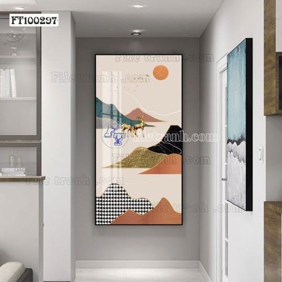 File gốc File tranh hiện đại pha lê gương FT100297 (phong cách) tối giản