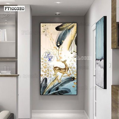 File in trần File tranh hiện đại pha lê gương FT100320 (bản gốc) đại dương