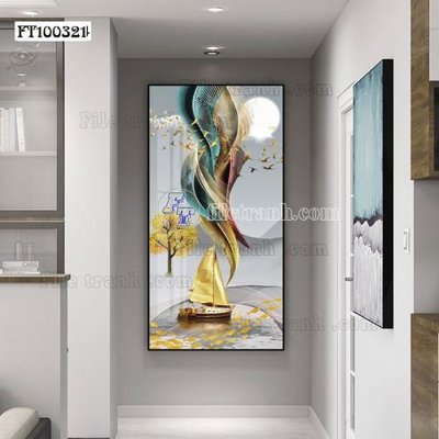 File in mica File tranh hiện đại pha lê gương FT100321 (ảnh gốc) đẹp