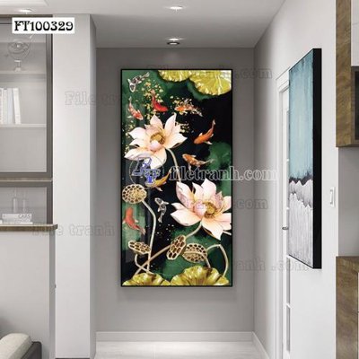 File gốc File tranh hiện đại pha lê gương FT100329 (in lụa) tranh thuận buồm