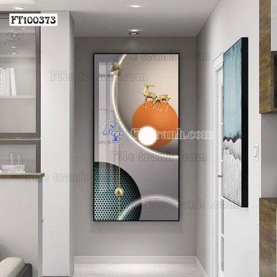 File in trần File tranh hiện đại pha lê gương FT100373 (bản gốc) đại dương