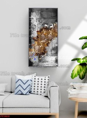 File in trần File tranh bộ hiện đại FT10038 (file gốc) hoa văn 3D