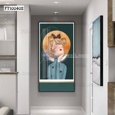 File gốc File tranh hiện đại pha lê gương FT100402 (PNG) không nền chất lượng