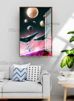 File gốc File tranh bộ hiện đại FT10041 (in tráng gương) hiện đại