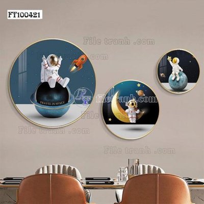 File tranh File tranh hiện đại pha lê gương FT100421 (bản gốc) treo quán cafe