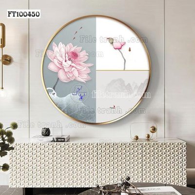 File gốc File tranh hiện đại pha lê gương FT100450 (in tráng gương) sang trọng
