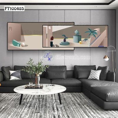 File tranh gốc File tranh hiện đại pha lê gương FT100485 (bản quyền) độc đáo