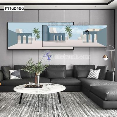 File gốc File tranh hiện đại pha lê gương FT100486 (in tráng gương) sang trọng