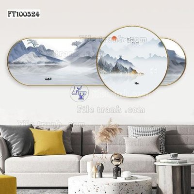 Ảnh gốc File tranh hiện đại pha lê gương FT100524 (độ nét cao) in tráng gương