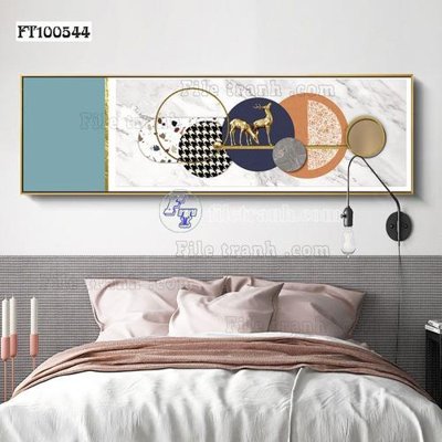 File in trần File tranh hiện đại pha lê gương FT100544 (bản gốc) bầu trời