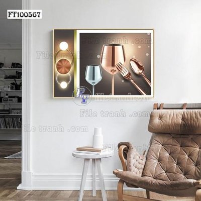Download file gốc File tranh hiện đại pha lê gương FT100567 (in lụa) cao cấp